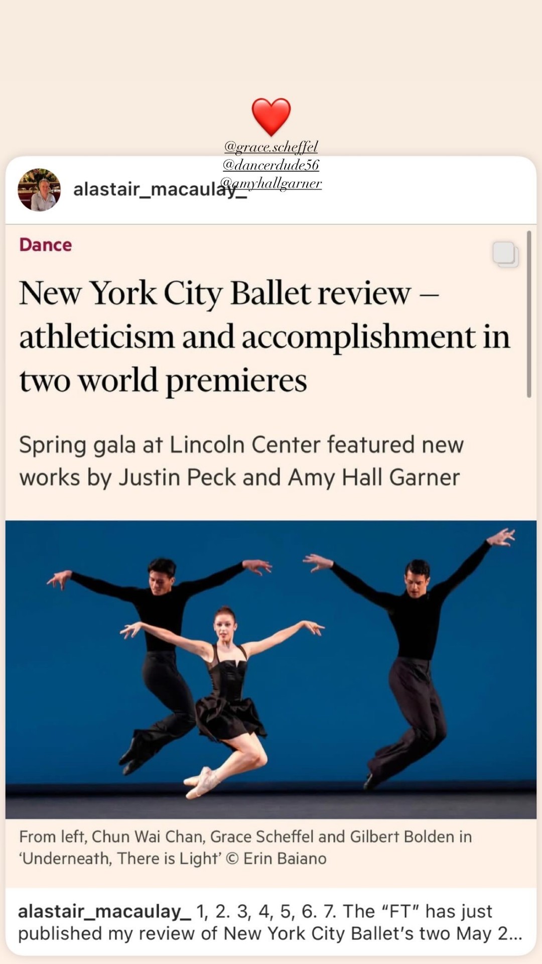 Financial Times — NYCB review of 'Underneath, There is Light'